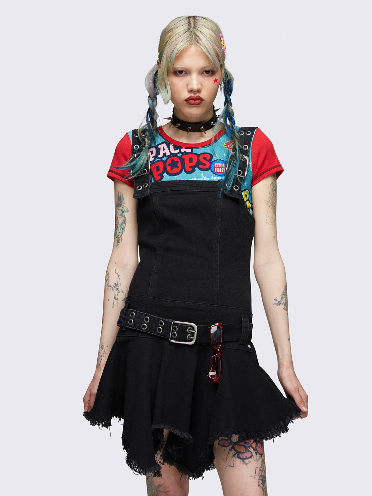 Claire Black Denim Mini Dress - Image 6
