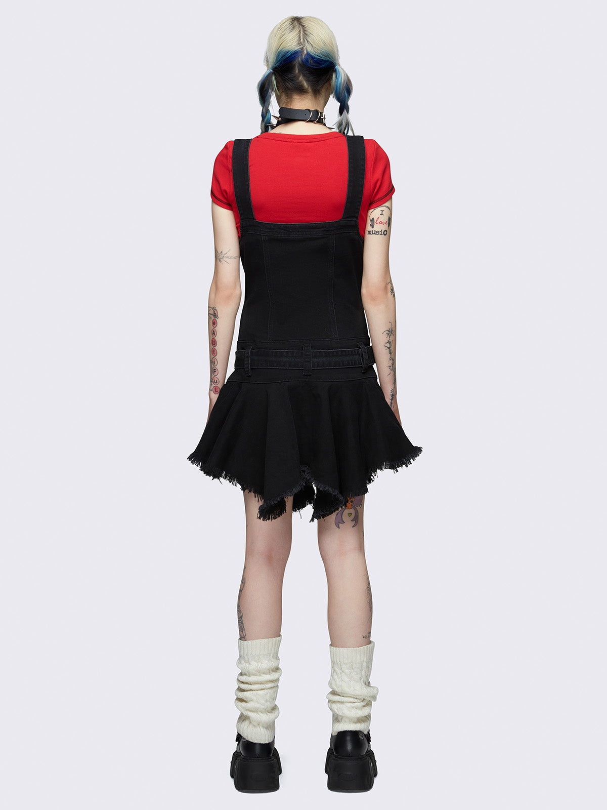 Claire Black Denim Mini Dress - Image 5