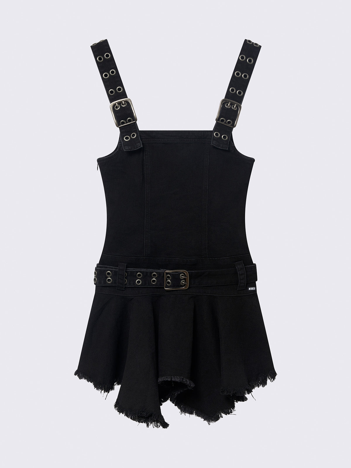 Claire Black Denim Mini Dress - Image 4