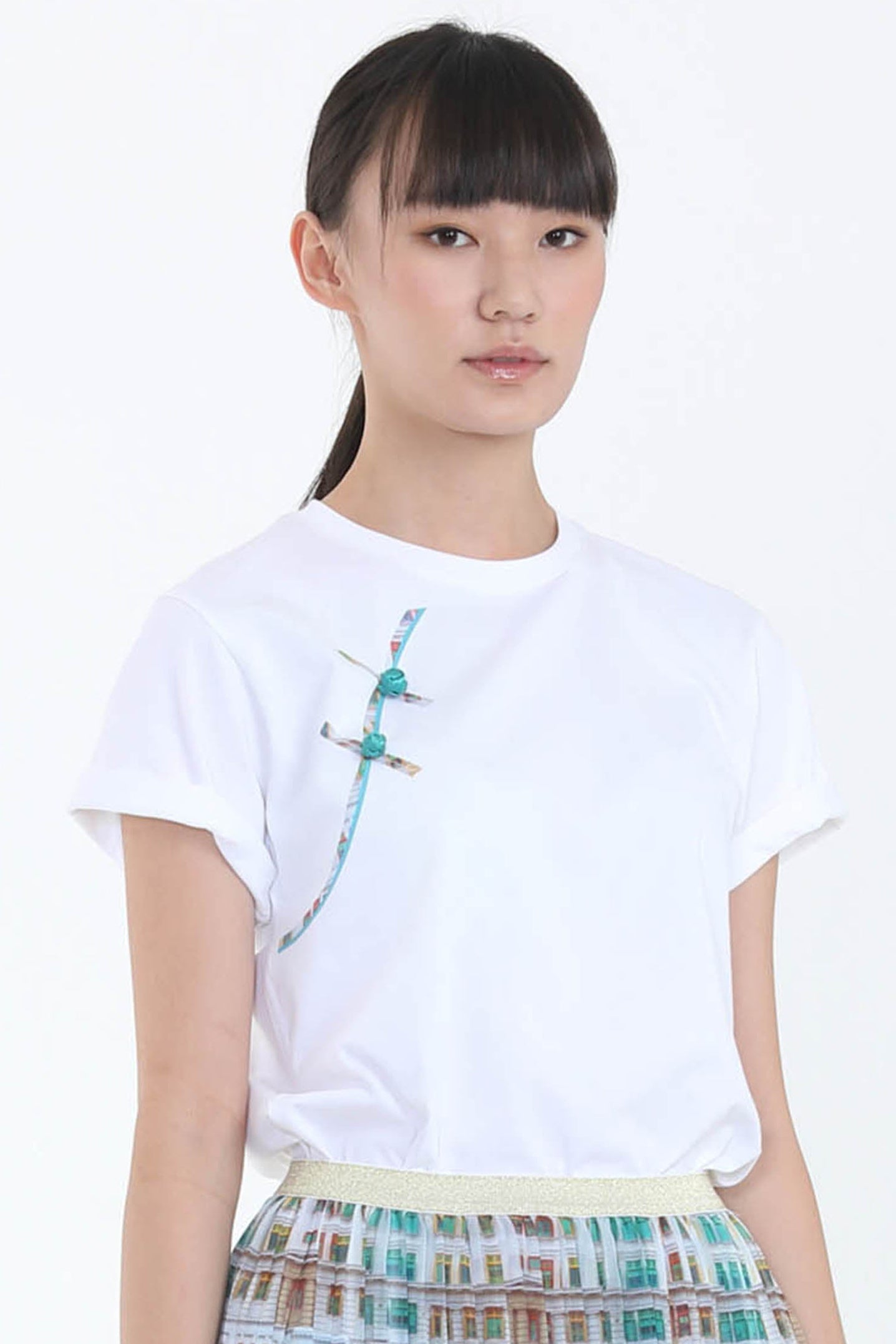 Ivana 舊禧街警察局鈕扣印花T卹